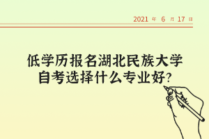 低学历报名湖北民族大学自考选择什么专业好?