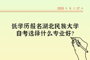 低学历报名湖北民族大学自考选择什么专业好？